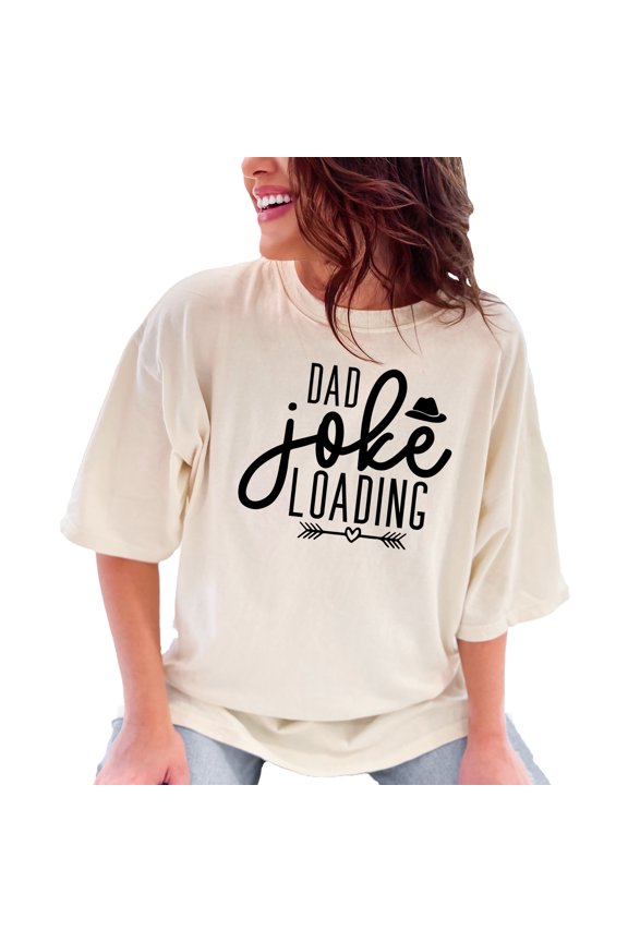 Dad Joke Loading T-Shirt, Funny Dad Tee, Gift for Dad, Dad Humor Shirt, Father's Day T-Shirt, Dad Joke Lover Gift, Dad Graphic Tee, Ivory Comfort Colors T-Shirt, XL