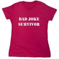 thumbnail image 1 of Dad Joke Survivor Sarcastic Humor Novelty Funny Women's Casual Tees, 1 of 3