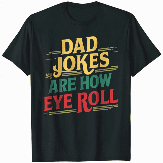 Dad Jokes Are How Eye Roll | Funny Dad Gift, Daddy Pun Joke T-Shirt