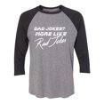 thumbnail image 1 of Dad Jokes? More Like Rad Jokes Unisex 3/4 Sleeve Baseball Raglan Tee, 1 of 2