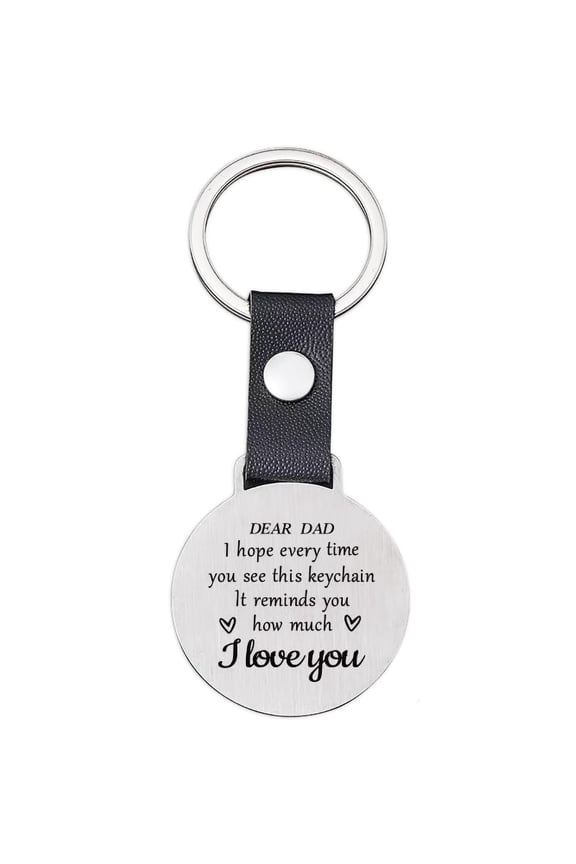 Dad Keychain Father's Day Gifts from Daughter Son, Birthday Christmas Gift Ideas, Remember I Love You Dad Key Ring