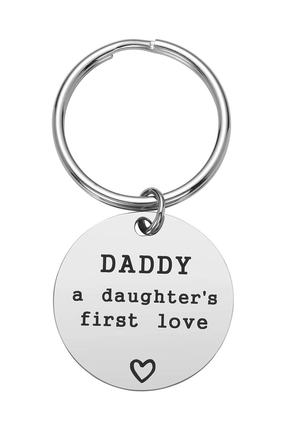 Dad Keychain Gifts for Dad Fathers Day Gifts from Daughter Son,Birthday Gifts for Grandfather,Father in Law,Step Father,Him Men Who Love Keychain,Unique Fathers Gifts