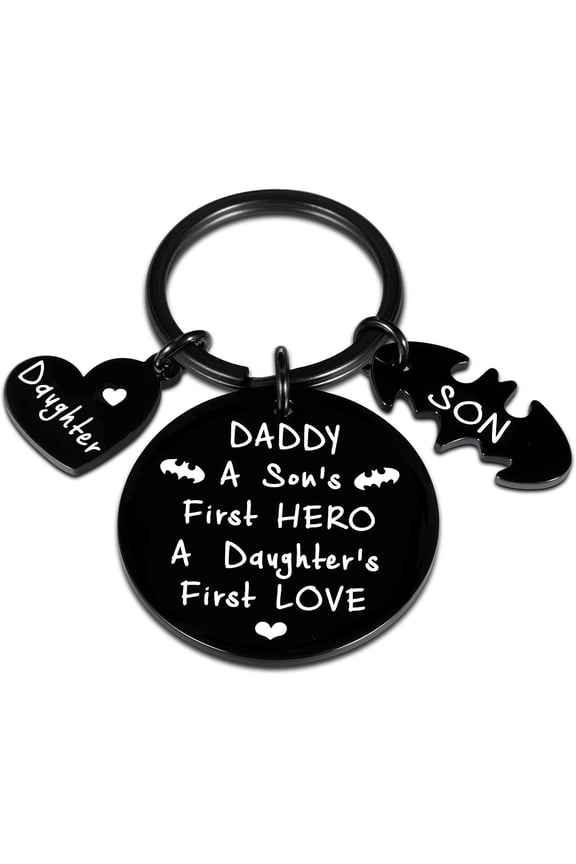 Dad Keychain Gifts from Son Daughter to Daddy Fathers Day Christmas Birthday
