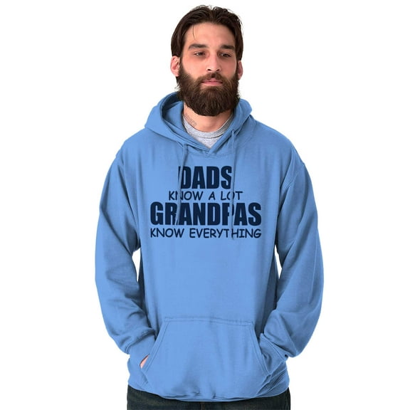 Dad Knows A lot Grandpa Everything Men's Big & Tall Graphic Hoodie Brisco Brands 2X