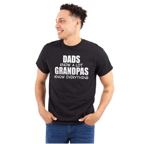 Dad Knows A lot Grandpa Everything Men's Graphic T Shirt Tees Brisco Brands L