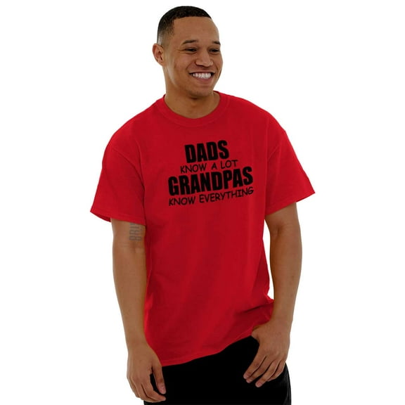 Dad Knows A lot Grandpa Everything Men's Graphic T Shirt Tees Brisco Brands X