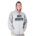 thumbnail image 1 of Dad Knows A lot Grandpa Everything Zip Hoodie Sweatshirt Men Brisco Brands S, 1 of 6
