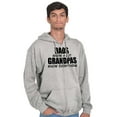 thumbnail image 1 of Dad Knows A lot Grandpa Everything Zip Hoodie Sweatshirt Men Brisco Brands X, 1 of 6