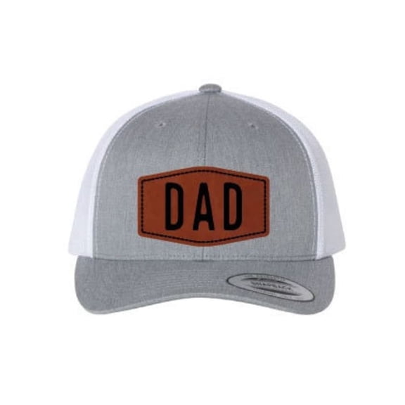 Dad Leather Patch Trucker Hat Gift for DADS