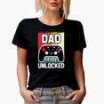 thumbnail image 1 of Dad Level Unlocked, Gamer Pregnancy Announcement, Black T-Shirt, 3XL, 1 of 5