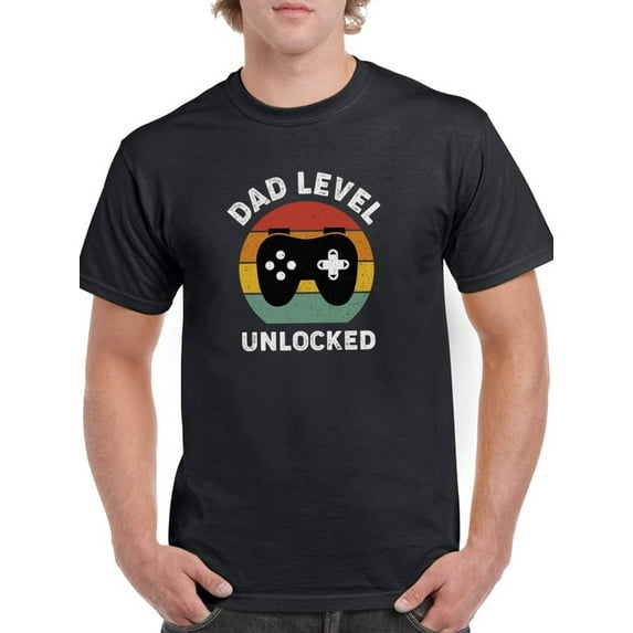 Dad Level Unlocked Men T-Shirt, Male XX-Large