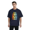 thumbnail image 1 of Dad Level Unlocked Men’s Cotton Blend Short Sleeve Crewneck T-Shirts Printed Graphics Top Casual Tees M-3XL, 1 of 9