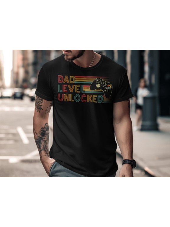 Dad Level Unlocked T Shirt, Retro Gaming Shirt, Gamer Dad Gift, Father's Day T-shirt, Video Game Lover, Geek Dad Shirt, Fun Dad Tee