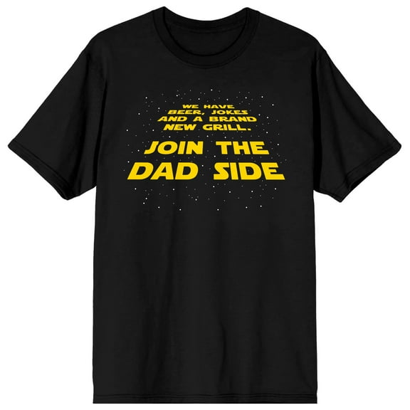 Dad Life Is The Rad Life Join The Dad Side Crew Neck Short Sleeve Men's Black T-shirt-6XL