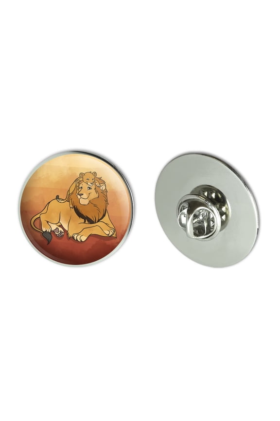 Dad Lion and Cub Metal 1.1" Tie Tack Hat Lapel Pin Pinback