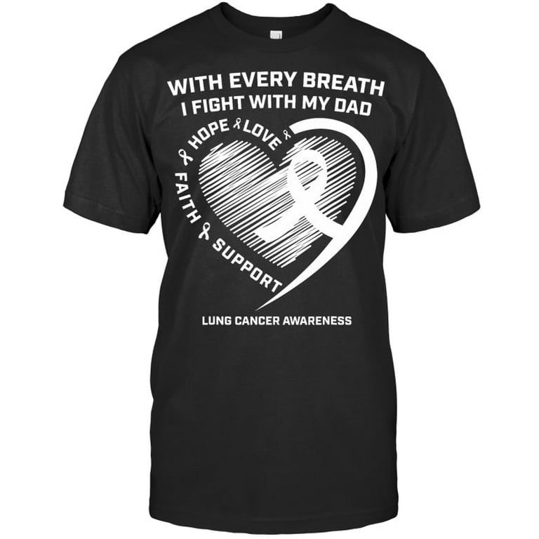 Lung Cancer Shirts For Dad Ribbon Heart Awareness Products Lung Cancer Shirts For Dad Ribbon Heart Awareness Products