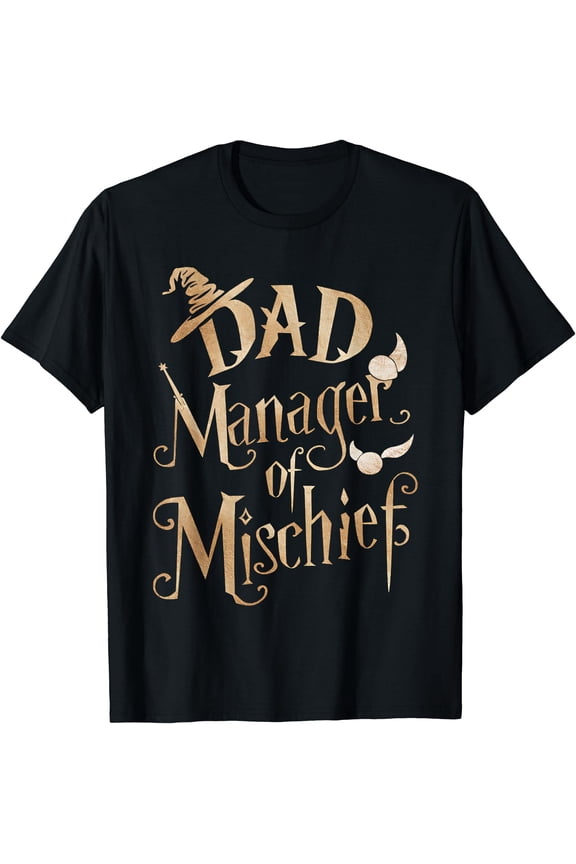 Dad Manager Of Mischief Magical Wizard Father'S Day T-Shirt , Vintage T-Shirt