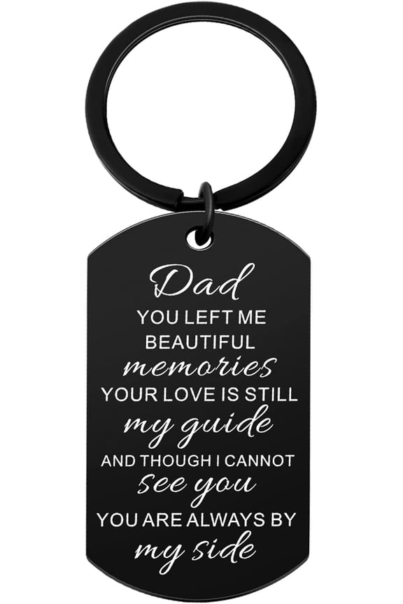 Dad Memorial Gifts For Loss Of Father-Remembrance Sympathy Gift For Dad Keychain In Memory Of Daddy Grieving