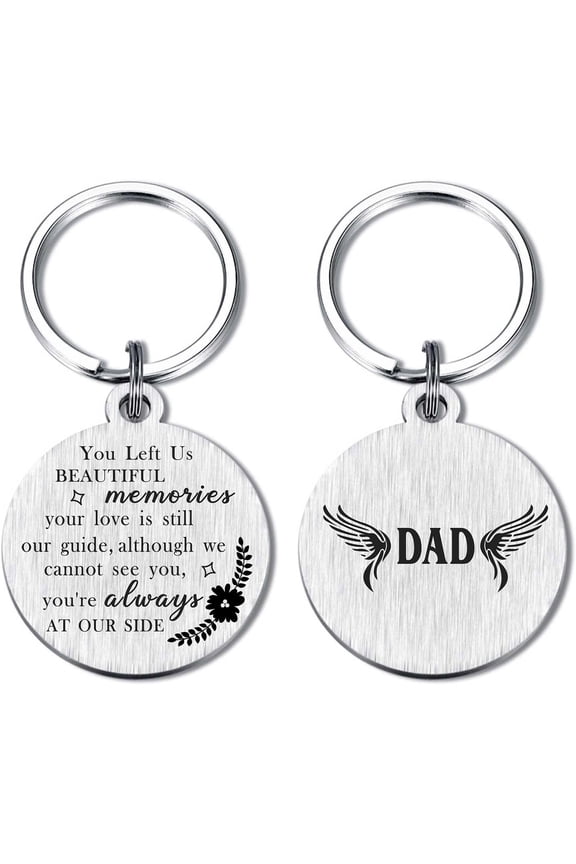 Dad Memorial Gifts for Loss of Father, Sympathy Keychain for Loss of Dad, Bereavement Memory Daddy Passing Present