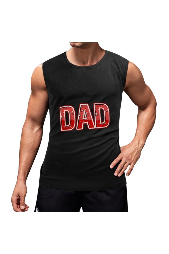 Dad Men'S Muscle T-Shirt, Sleeveless, Muscle Tank Tee Top 3XL
