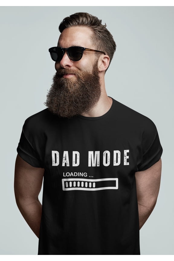 Dad Mode Loading Funny Pregnancy Reveal Future Daddy New Announcement To Be Gift Distressed T-shirt
