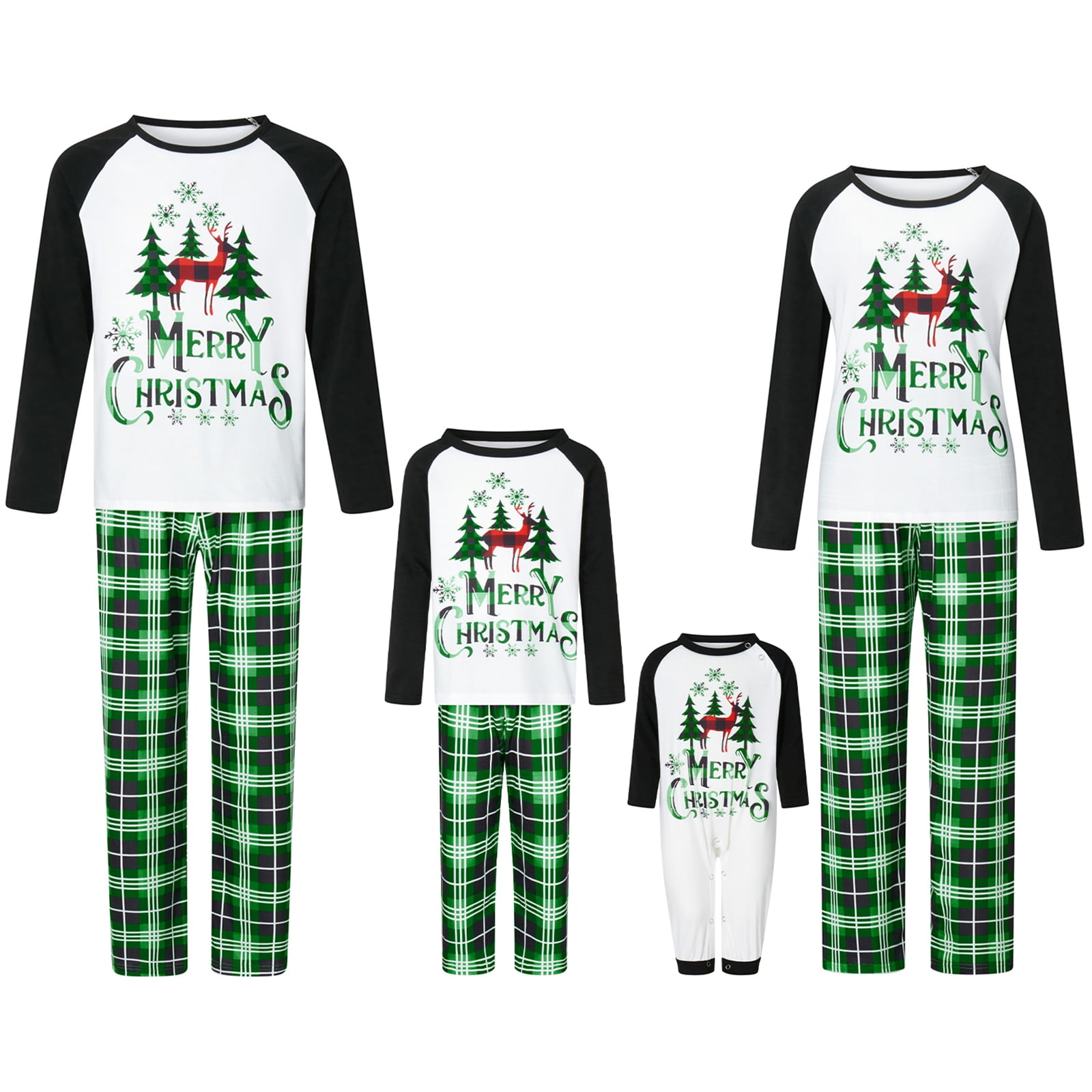 Dad Mom Baby Kid Family Matching Christmas Pajamas Sleepwear Homewear