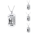 thumbnail image 1 of Dad Mom to My Son Inspirational Dog Tag Necklace Birthday Graduation Gifts Military Necklaces, 1 of 4