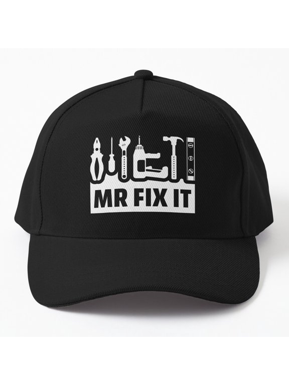 Dad Mr Fix It Baseball Hat, Handy Father of a Son Family Quote Design Cap, Casual Gift Style