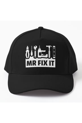 Dad Mr Fix It Baseball Hat, Handy Father of a Son Family Quote Design Cap, Casual Gift Style