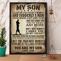 Dad My Son I Closed My Eyes You Are My Son Gift For Son Paper Poster No Frame Wall Art 11 x 17 Inch Poster