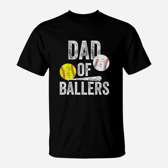 Dad Of Ballers Funny Baseball Softball Gift From Son TShirt