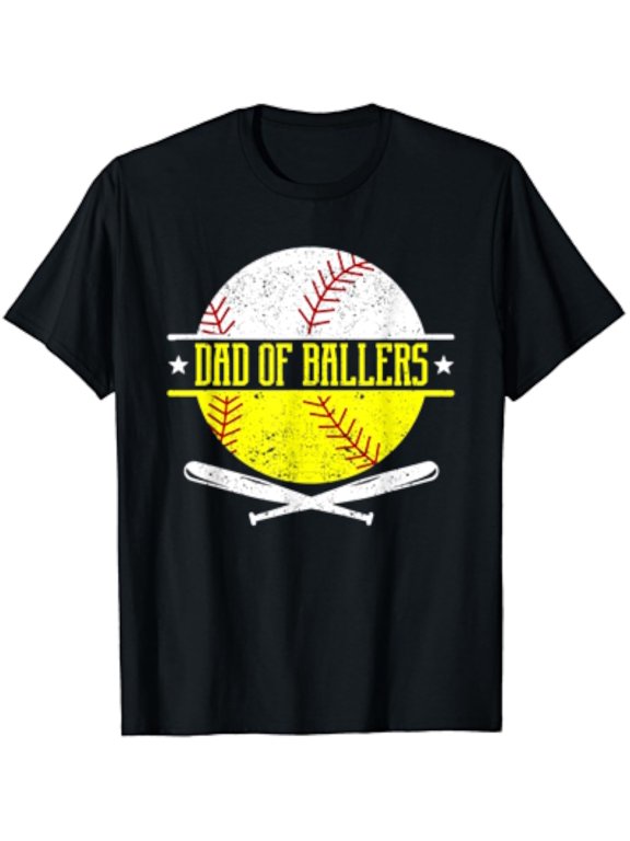 Dad Of Ballers Funny Dad Of Baseball And Softball Player