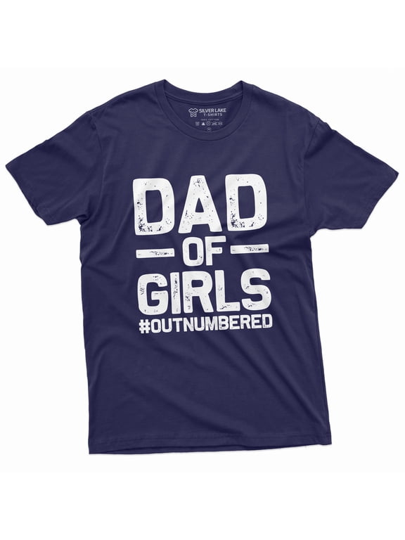 Dad Of Girls Mens Funny Father'S Day Birthday Tee Shirt For Him Daughters Daddy T-Shirt For Men Unique Gift Idea For Men (Xx-Large Navy Blue)