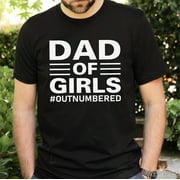 BLACKBIRD MOTORCYCLE WEAR Dad Of Girls #outnumbered T-Shirt, Dad Shirt, Daddy and Me Outfit, Fathers Day Gift, Father and daughter Matching Shirts,Girl Dad Gift