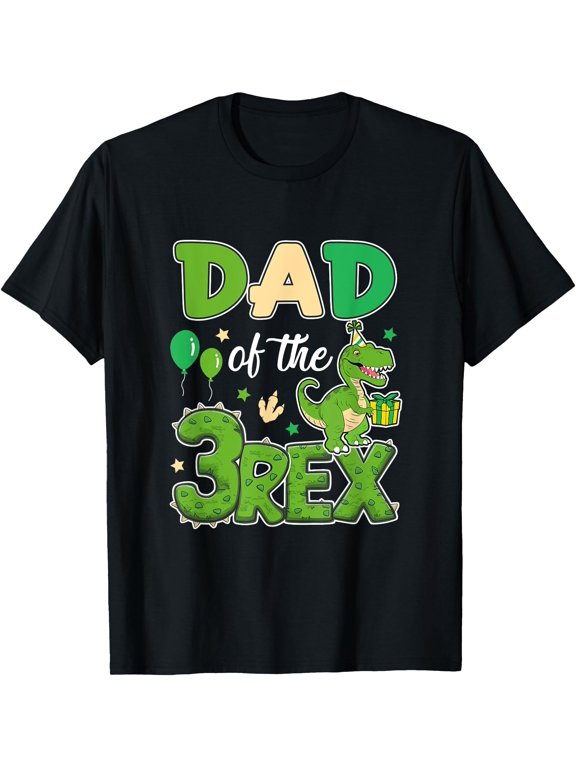 Dad Of The Three Rex Birthday Dinosaur Family Matching T-Shirt