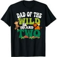 thumbnail image 1 of Dad Of The Wild And Two Zoo Birthday 2 Safari 2nd Bday T-Shirt, 1 of 5
