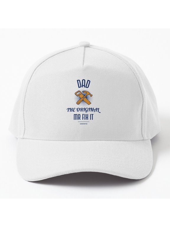Dad Original Mr Fix It Baseball Cap, Handy Father Repair Statement Design, Classic Hat