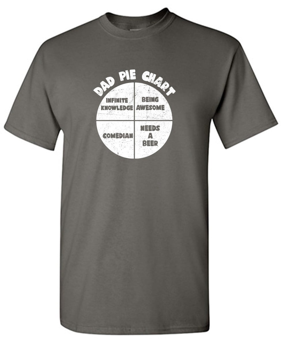 Dad Pie Chart Men Graphic Gift Celebration Style With Classic Appeal T ...