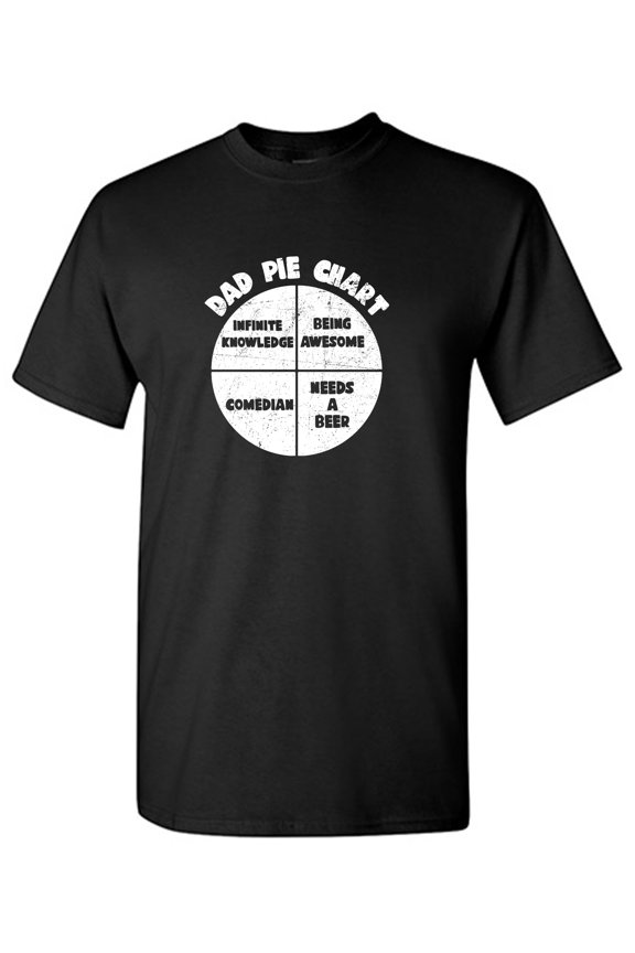 Dad Pie Chart Sarcastic Humor Graphic Tees Gift For Mens Novelty Funny T Shirt