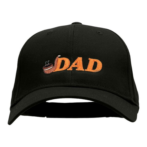Dad Pipe Embroidered Cotton Twill Low Profile Cap - Black OSFM