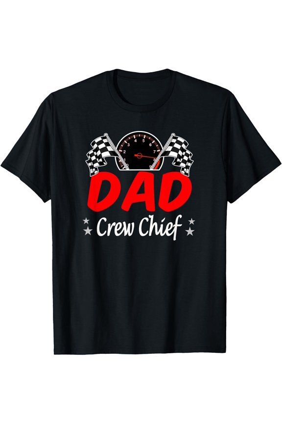 Dad Pit Crew Chief Racing Birthday Childs Party Fun T-Shirt, Unisex T-Shirt