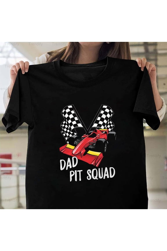 Dad Pit Squad Car Racing Japanese Drift Anime Cars Unisex T-Shirt, up to size 5XL