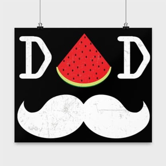 Funny Father Watermelon Design Poster - Wall Decor for Dads Gift