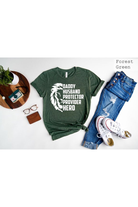 Dad Protector T-Shirt, My Dad’s My Hero Tee, Father’s Day Gift Shirt, Stepdad Gift Tee, Protector & Provider Tee