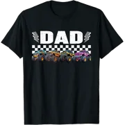 Dad Retro Monster Truck Family Crew Birthday Matching T-Shirt