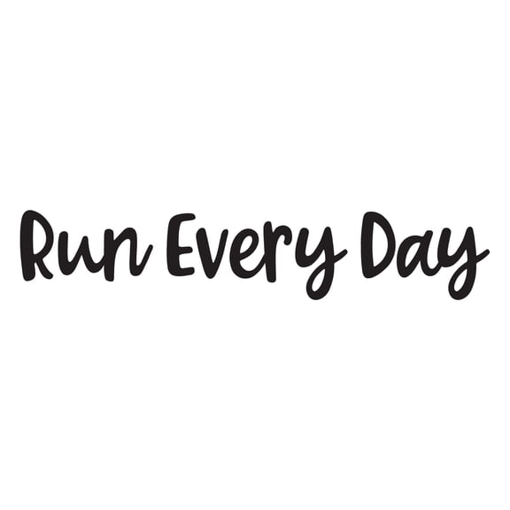 Dad Run Everyday Active Sports Wall Decal Decoration Fitness Wall Art Mural Gym Wall Art Decor Lasts Years and Easily Removable - Size: 30 In(W) x 6 In(H)
