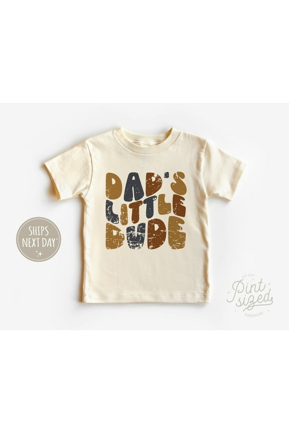 Dad'S Little Dude Toddler Shirt, Minimalist Kids Tee, Father'S Day Shirt TODDLER SHORT SLEEVE TEE BELLA CANVAS 3001T