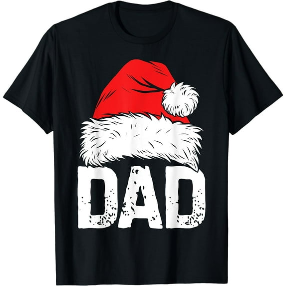 Dad Santa Christmas Family Matching Pajamas Papa Xmas Father Short Sleeve T-Shirt