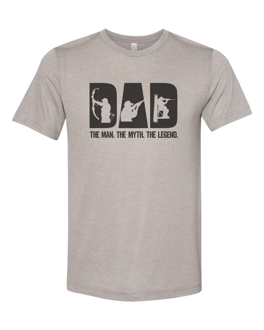 "Dad Shirt, Dad The Man The Myth The Legend, Dad Hunting Shirt, Hunting T-shirt, Dad's Birthday, Father's Day Gift, Hunting Apparel, Hunting, SMALL, Heather Stone" - image 1 of 1