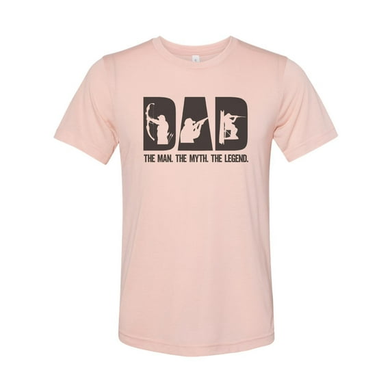 "Dad Shirt, Dad The Man The Myth The Legend, Dad Hunting Shirt, Hunting T-shirt, Dad's Birthday, Father's Day Gift, Hunting Apparel, Hunting, XL, Peach"